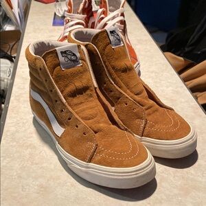 Vans Brown Suede High-Top Sneakers